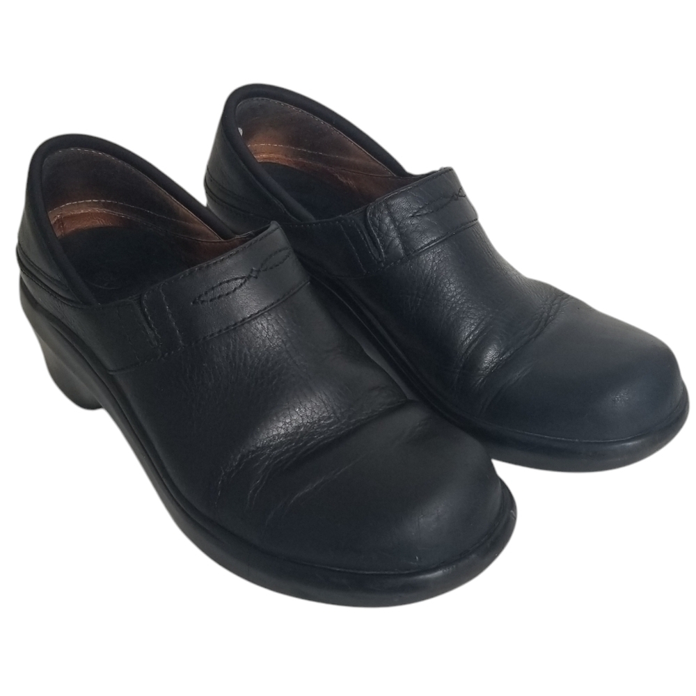 Ariat Santa Cruz Black Leather Slip On Clog Size 9B Comfort Workwear